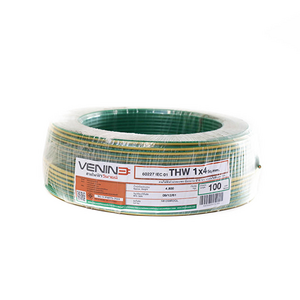 Electric Wire IEC01 THW VENINE 1x4 100M Green/Yellow-1