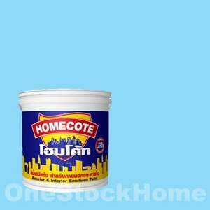 TOA สีน้ำโฮมโค้ท ชนิดด้าน ภายนอก สี HC402 Cotton Blue 1 กล.-1