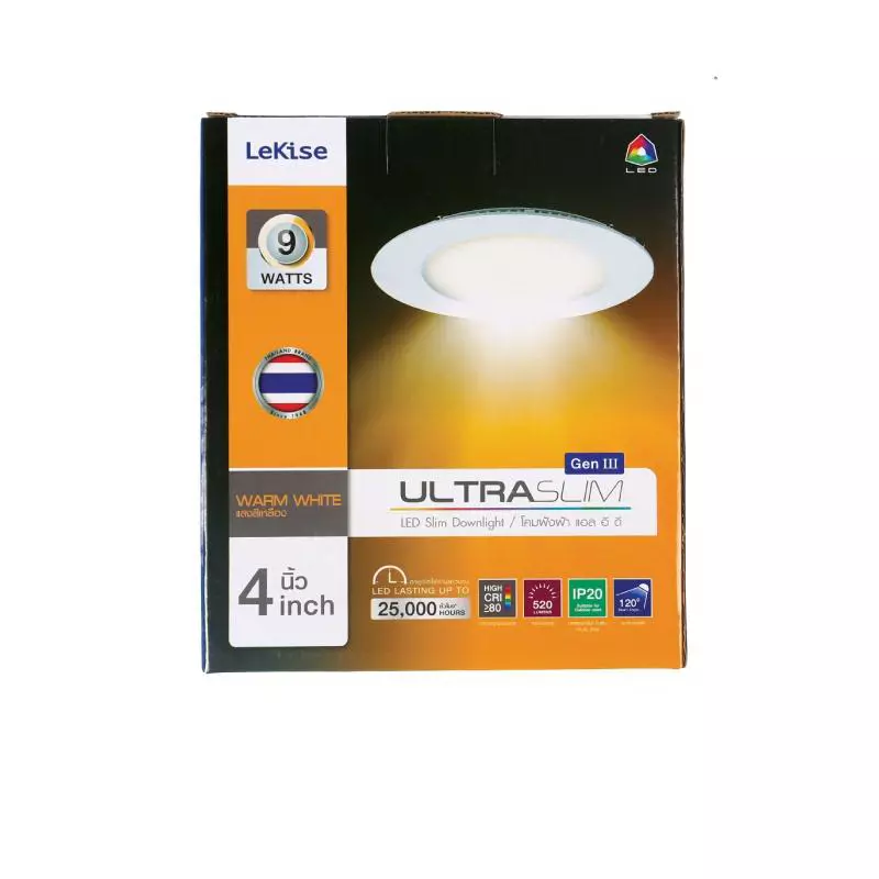 ดาวน์ไลท์ LED 9 วัตต์ รุ่น Slim (WARMWHITE) LEKISE-1