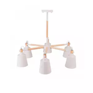 โคมไฟห้อยช่อ 6 หลอด อลูมิเนียม รุ่น 5011 สีขาว HEAP-1