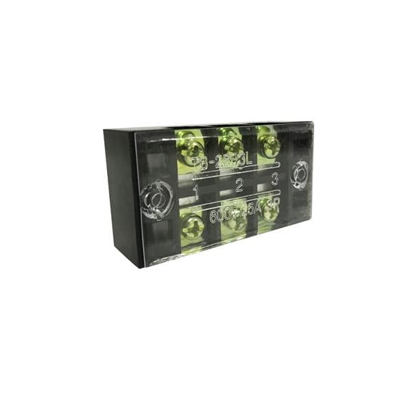 เทอร์มินอล 3 ช่อง รุ่น TB2503 ขนาด 25 แอมป์ สีดำ-1