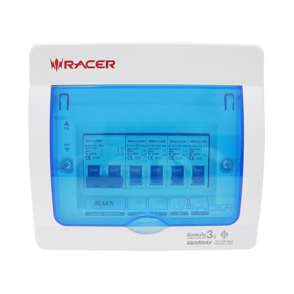 ชุดตู้คอนซูมเมอร์ 4 ช่อง 32 แอมป์ รุ่น HYBRID RACER (1146174)-1