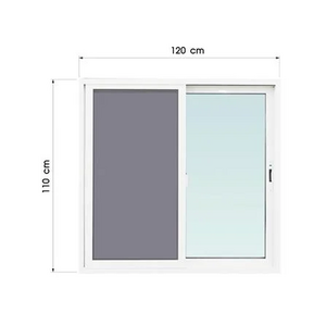 หน้าต่างบานเลื่อน อะลูมิเนียม S-S มุ้ง WINDOW ASIA F10 120X110 ซม. สีขาว (1164147)-1