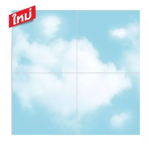 แผ่นฝ้าพิมพ์ลาย PaperTouch ฟ้าใส 2 (Bright Sky 2) 600x600x8 มม.-1