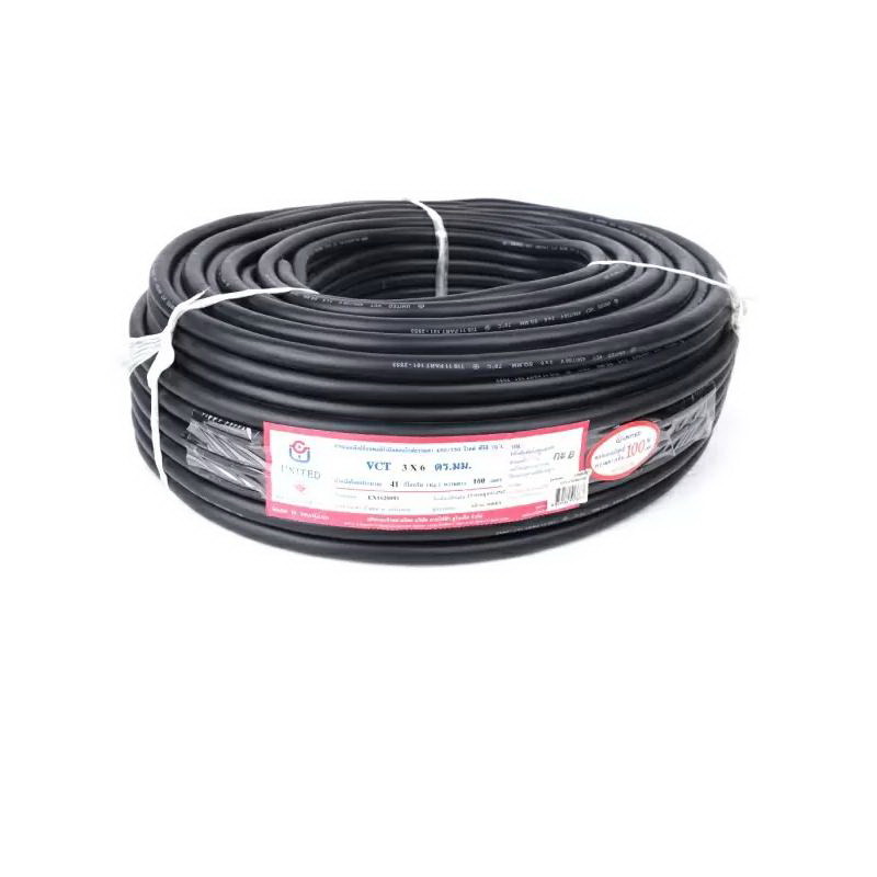 สายไฟ VCT 3x6x100 ม. สีดำ-1