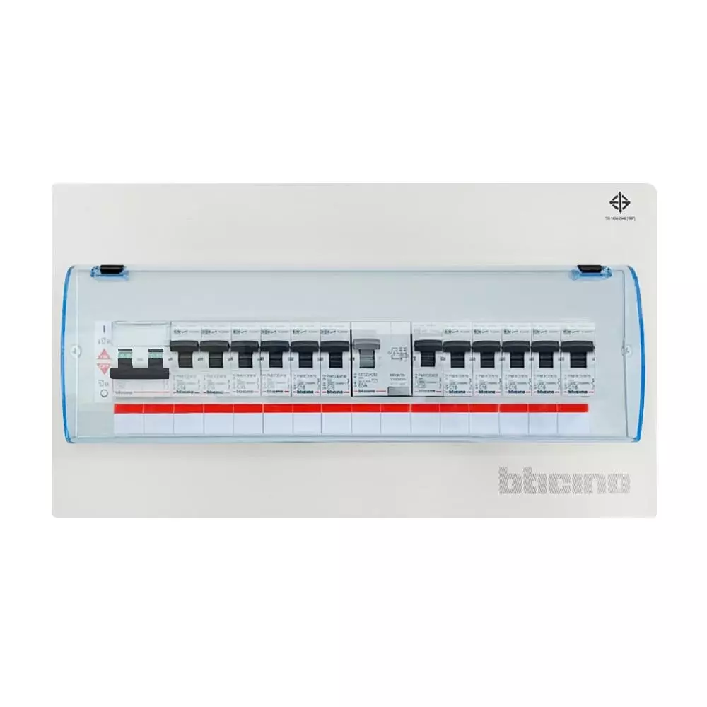 ชุดตู้คอนซูมเมอร์ 14 ช่อง 63A พร้อมกันดูด BTI (1165715)-1