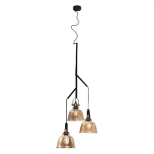 โคมไฟระย้า โคมไฟแขวน LIGHTMOST MD8021A-3CE ขั้วหลอด E27 3 หลอด สีแชมเปญ-1