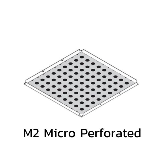 ฝ้าอลูมิเนียม คลิป-อิน Metalworks Q-Clip F White แผ่นเจาะรู M2 Micro Perforated-1