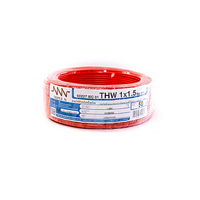 สายไฟ THW (IEC01) 1x1.5 ยาว 50 เมตร สีแดง ทริปเปิ้ลเอ็น