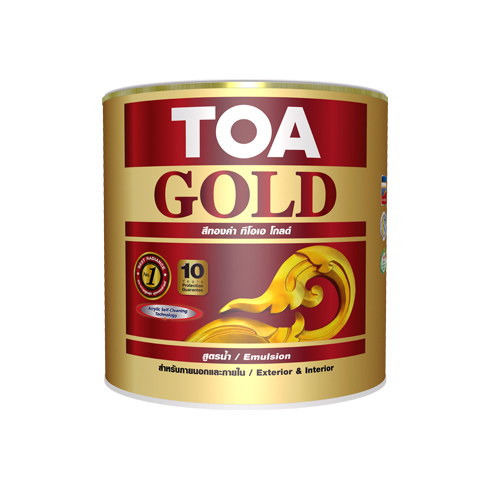 TOA โกลด์ สีทองคำอะคริลิค สูตรน้ำ W8008 สีทองมิราเคิล 1 กล.-1