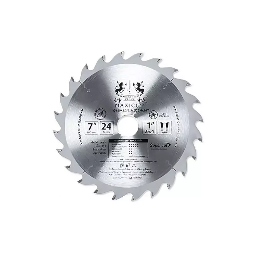 ใบเลื่อยวงเดือนตัดไม้ ATB 7”x24T MAXICUT (1141799)-1