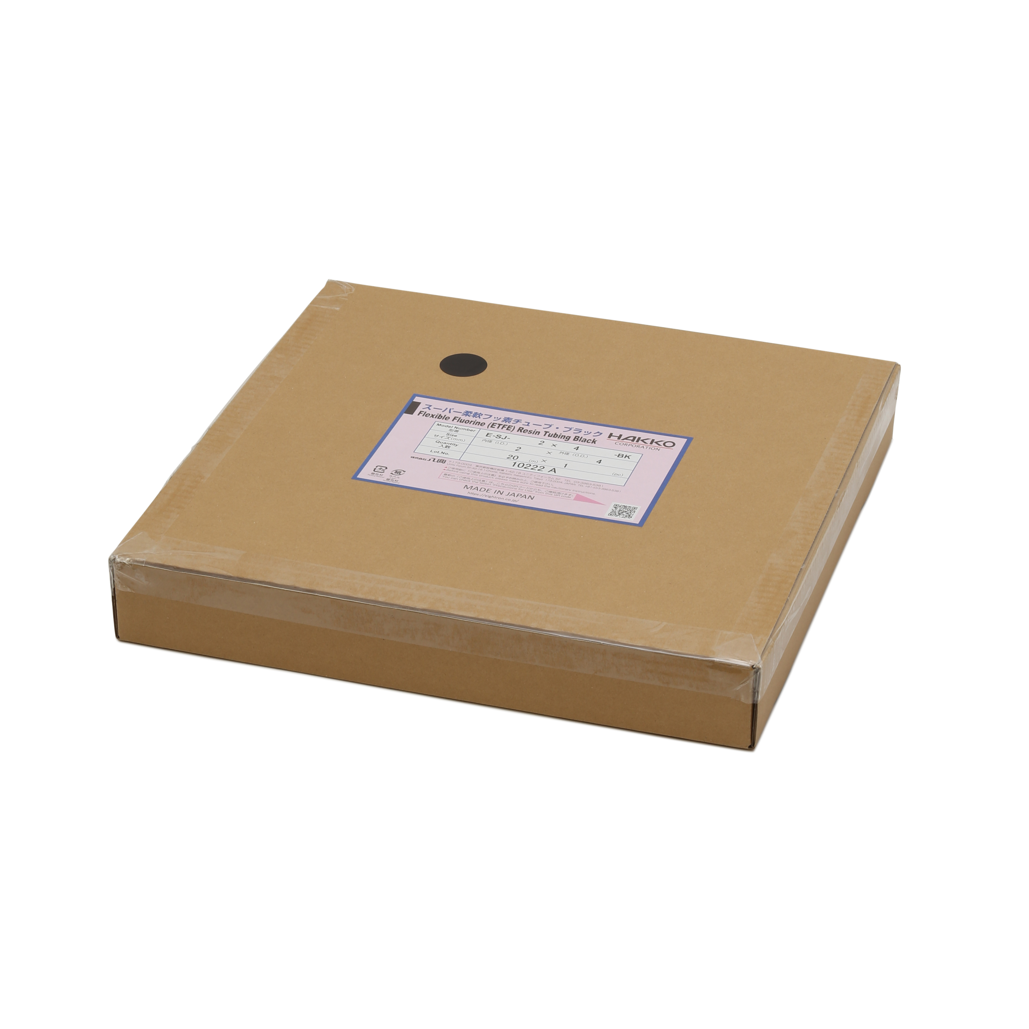 HAKKO E-SJ-BK สายเรซิ่นฟลูออรีน (ETFE) - แบบสีฟ้าใสมองทะลุได้ Flexible Fluorine (ETFE) Resin Tubing Black E-SJ-2×4-BK 20m: 2mm×4mm 20m-1