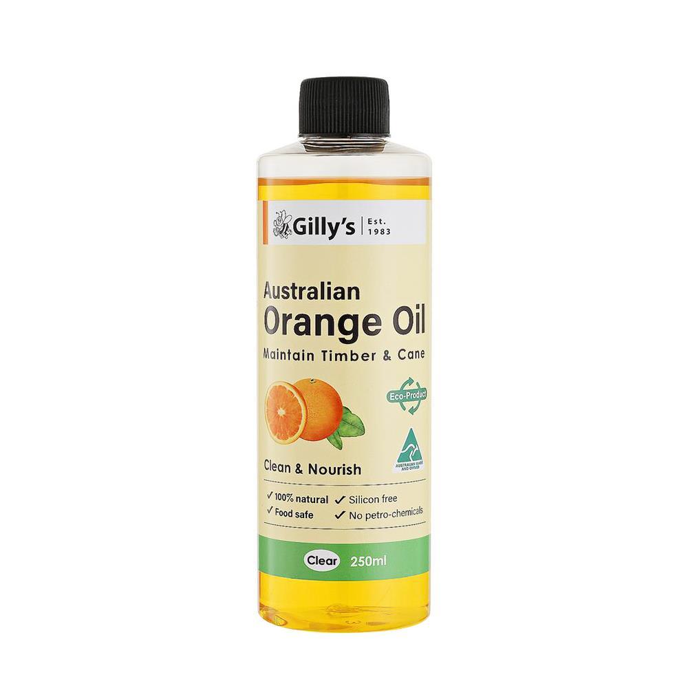 น้ำยาทำความสะอาดและเคลือบเงาไม้ GILLY'S ORANGE OIL 250 มล. (1190640)-1