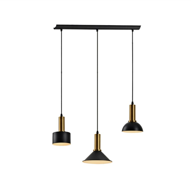โคมไฟระย้า โคมไฟแขวน LIGHTMOST F2836-3 ขั้วหลอด E27 3 หลอด ขนาด 60W สีดำ -1