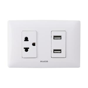 ชุดเต้ารับ 3ขา+ USB 2 ช่อง AP-E1USB HAC (1082081)