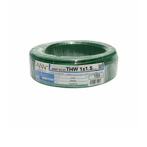 สายไฟ IEC01 THW 1x1.5 ตร.มม. สีเขียว 100 เมตร NNN-1