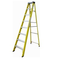 8'Ladder with alu step fiberglass rail