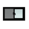 Window Asia Window with Net S-S Black 80x50 cm