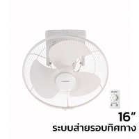 พัดลม มิตซูบิชิ อิเล็คทริค แบบส่ายรอบตัว 16 นิ้ว CY16-GV สีขาว
