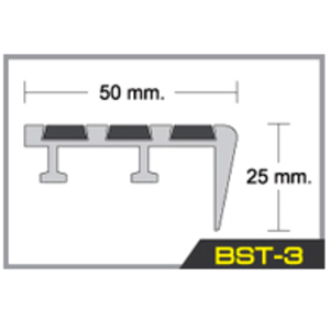 จมูกบันไดทองเหลือง รุ่น BST-3 (อัดแร่กากเพชร 3 ร่อง กว้าง 2 นิ้ว ) 