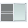 หน้าต่างบานเลื่อน พร้อมมุ้งลวด UNIX Extra สีขาว 150x110 ซม.