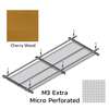 Hook On Galvanized Steel Ceiling R-H200 Metalworks Cherry Wood 1200x400 mm M3 Extra Micro Perforated