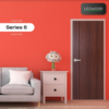 Melamine Door MDF iDoor S6 Mahogany 3.5x80x200 cm Pattern 01