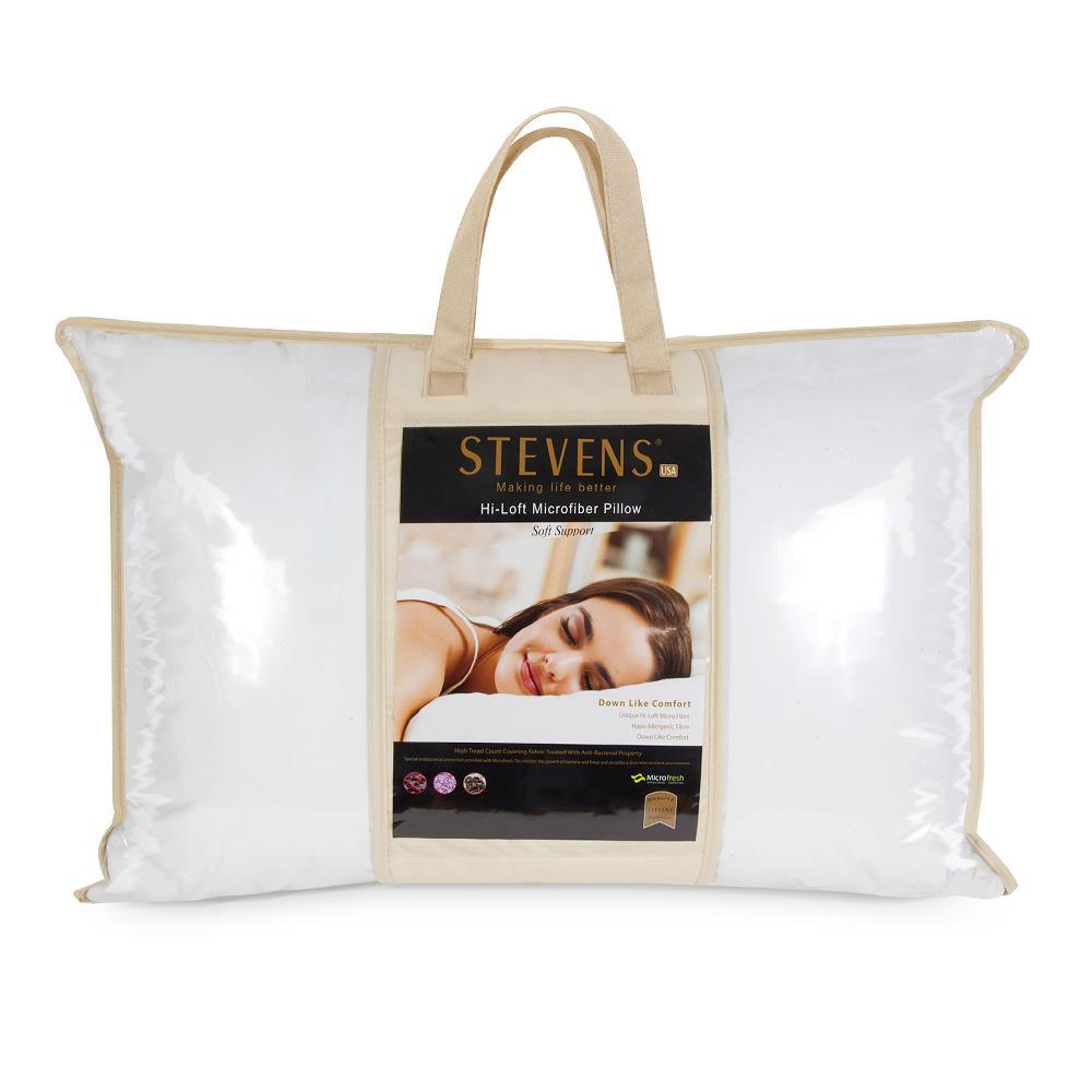 หมอนหนุน STEVENS MICROFIBER SOFT 19x29 นิ้ว สีขาว (1145940)-1