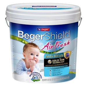 สีทาภายใน BEGER AIRFRESH GOLD BASE D ชนิดกึ่งเงา 9ลิตร (1157601)