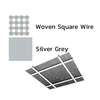 Galvanized Steel Ceiling Q-L Mesh Metalworks Silver Grey Woven Square Wire