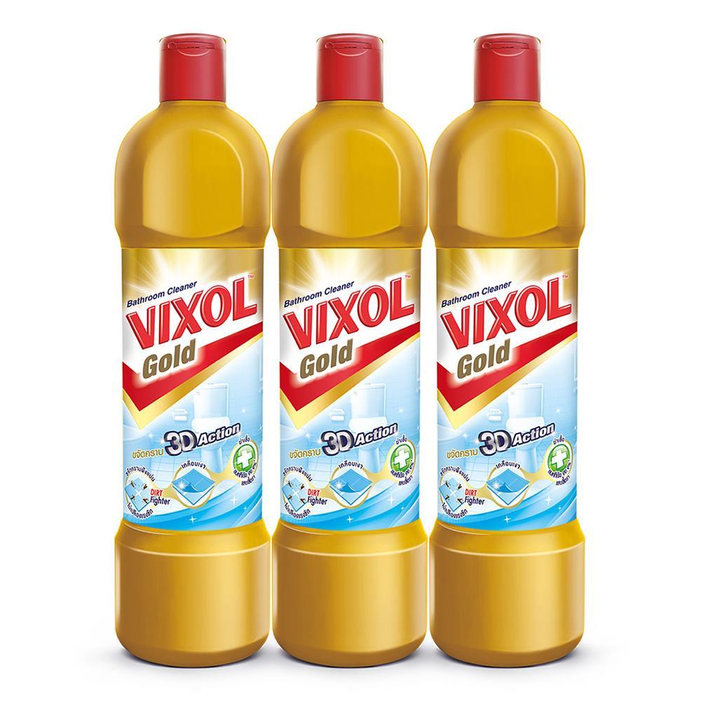 น้ำยาทำความสะอาดห้องน้ำ VIXOL 900ml แพ็ค3 ทอง (1144914)-1