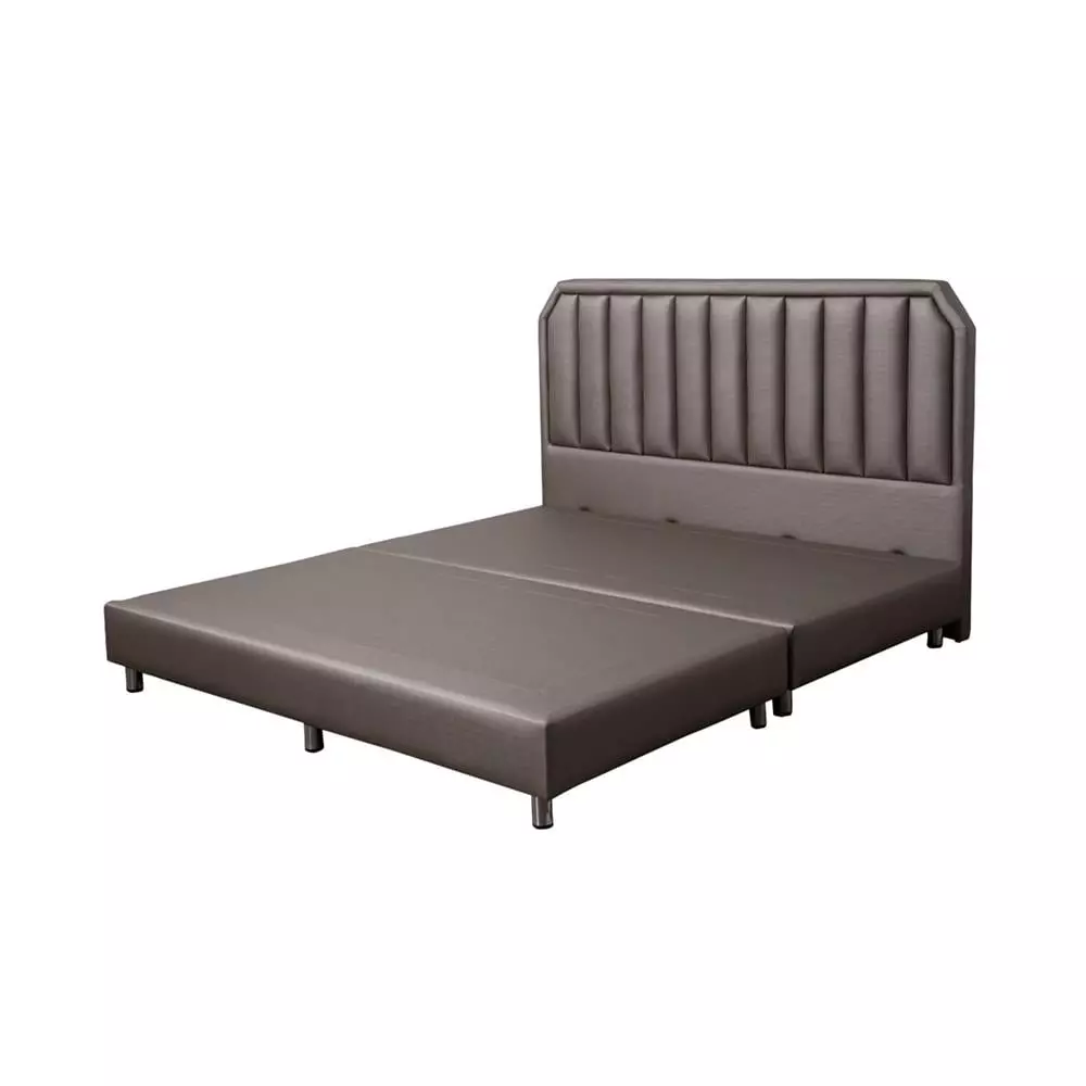 ฐาน+หัวเตียง LUXE 5FT GREY HLS (1213977)-1