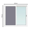 หน้าต่างUPVC S-S มุ้ง AZLE 120x110 ซม. ขาว (1183814)