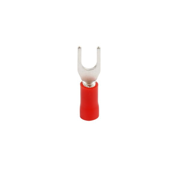 หางปลาหัวแฉกหุ้มพลาสติก รุ่น VF1.25-M4A (แพ็ค 20 ชิ้น) สีแดง-1