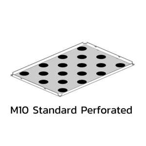 ฝ้าอลูมิเนียม คลิป-อิน Metalworks R-Clip F 1 มม. White แผ่นเจาะรู M10 Standard Perforated-1