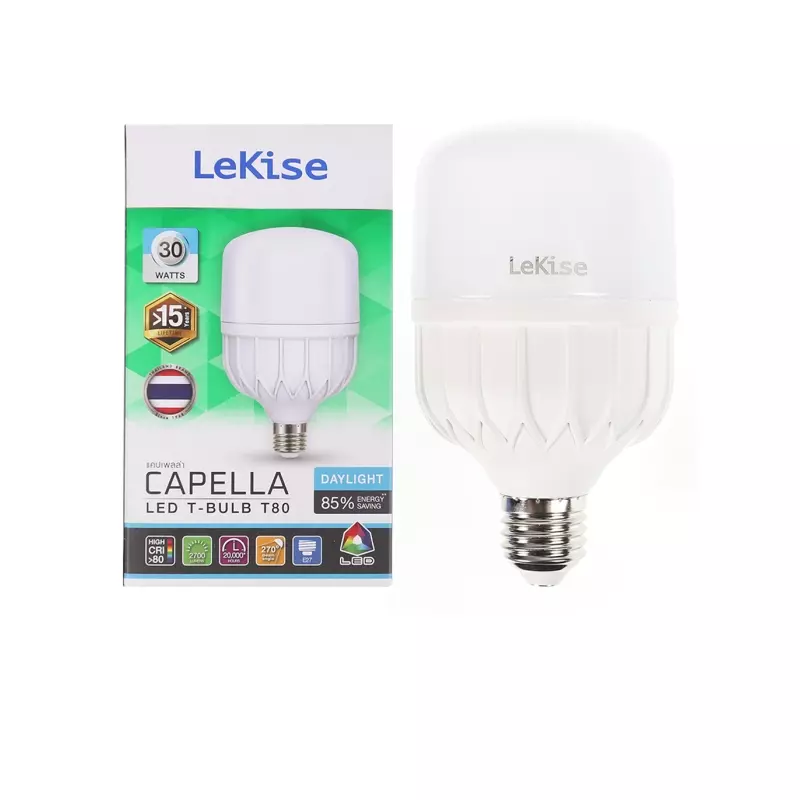 หลอดไฟ T80 30 วัตต์ รุ่น Capella T-Bulb (Day Light) LEKISE-1