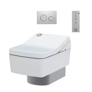 สุขภัณฑ์อัตโนมัติ แขวนผนัง TOTO CWT512MW 3/4.5 ลิตร พร้อมฝารองนั่งอัตโนมัติและฝาครอบโลหะ