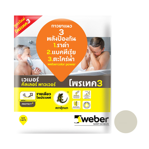 กาวยาแนว เวเบอร์ คัลเลอร์ พาวเวอร์ 1 กก. น้ำตาลพัดดี้