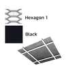 Galvanized Steel Ceiling Q-L Mesh Metalworks Black Hexagon 1