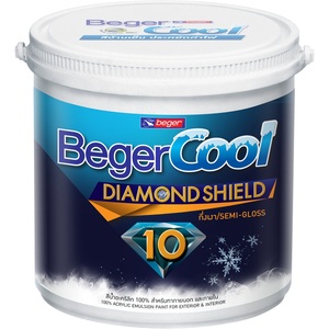 สีทาภายนอก BEGER COOL DIAMOND10 BASE C ชนิดกึ่งเงา 9ลิตร (238020)