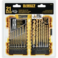 Titanium Metal Drill Bit Set DEWALT DW1361 (21-Piece Set) (1153037)