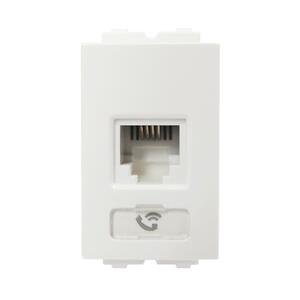 เต้ารับโทรศัพท์ ELECKTA BASIC 6P/4C RJ11 สีขาว (1199164)