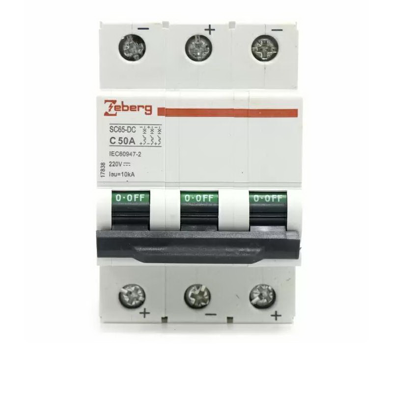 เซอร์กิตเบรกเกอร์ยุโรป 3P 50A รุ่น DC12V-1