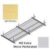 Hook On Aluminum Ceiling R-H200 Metalworks Light Bamboo 1200x400 mm M3 Extra Micro Perforated