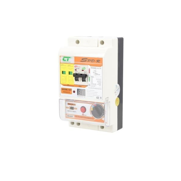เครื่องตัดไฟกันฟ้าผ่า CTELECTRIC รุ่น SPD-R ขนาด 63A สีขาว-1