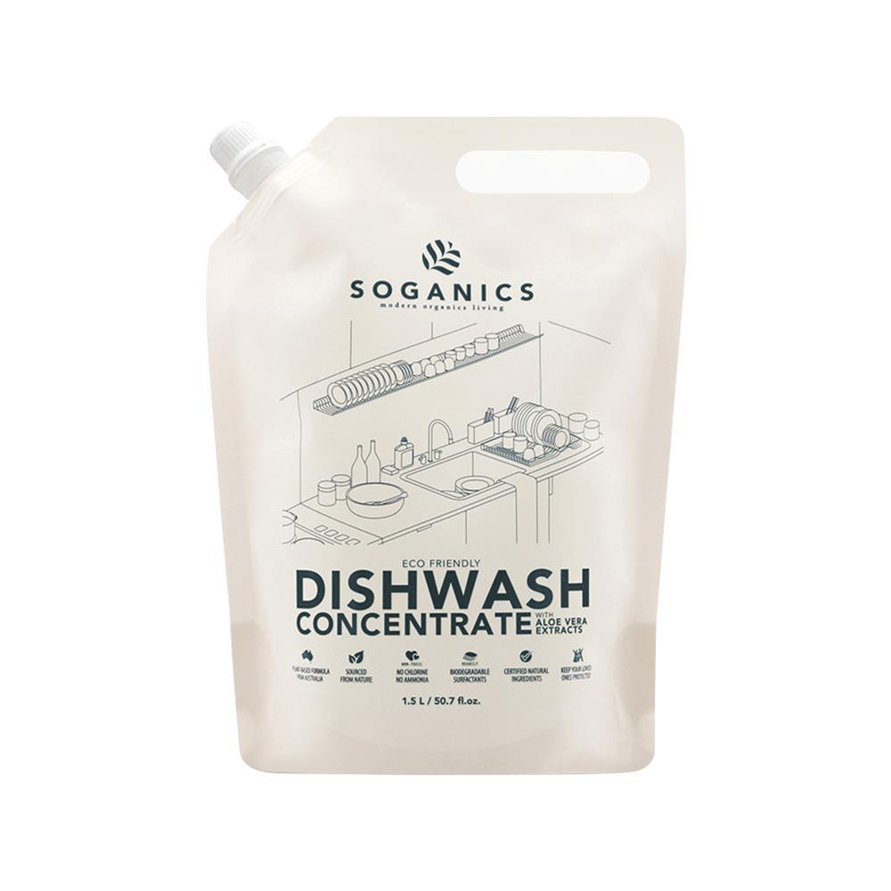 Dishwashing Liquid Refill SOGANICS 1.5 L Aloe Vera (1166751)-1