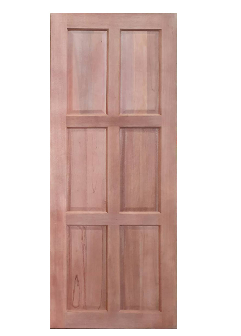 ประตูไม้เนื้อแข็ง AZLE 6 ฟัก 80X200 ซม. (1215971)-1