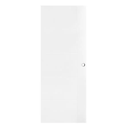 ประตูภายนอก UPVC เจาะลูกบิด AZLE LT-06W 80x200 ซม. สีขาว (1088012)-1