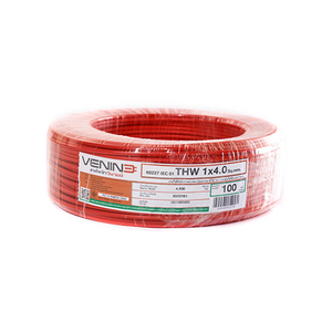 Electric Wire IEC01 THW VENINE 1x4 100M Red-1