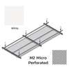 Hook On Aluminum Ceiling R-H200 Metalworks White 1200x400 mm M2 Micro Perforated